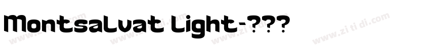 Montsalvat light字体转换